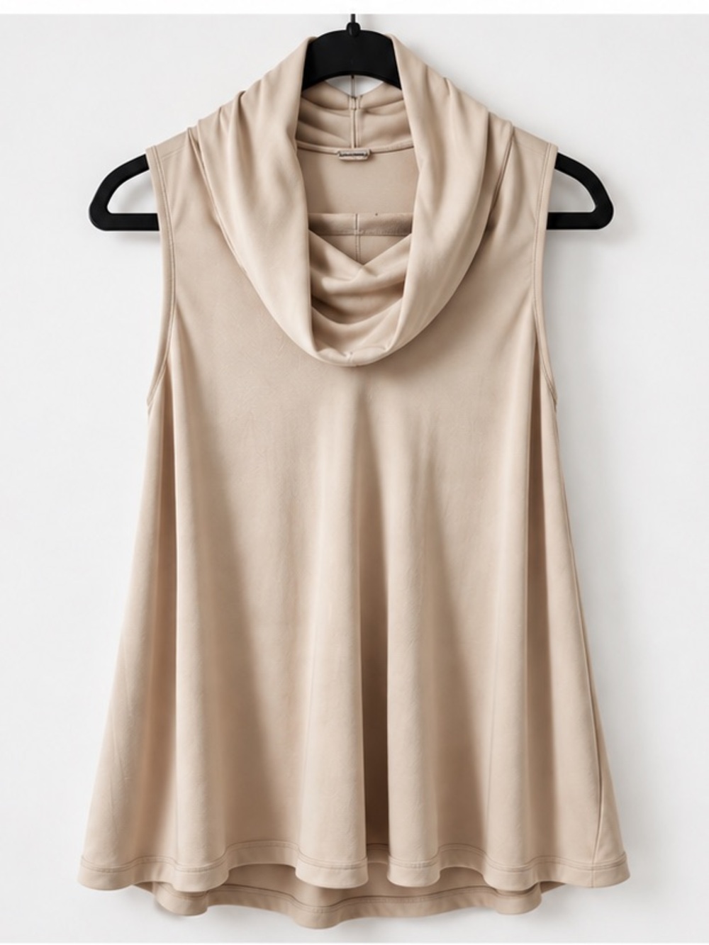 Sage Sleeveless Cowl Neck Camisole in Tan